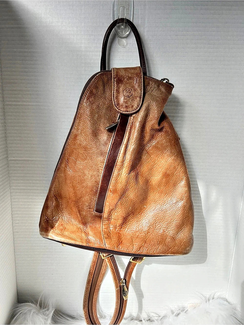 Leather Backpack in Brown